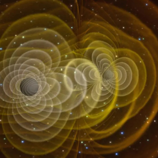 Artist's impression of gravitational waves | Credit: NASA